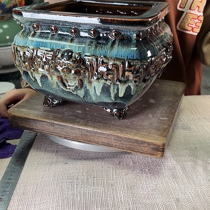 泳坤堂石湾花盆陶瓷