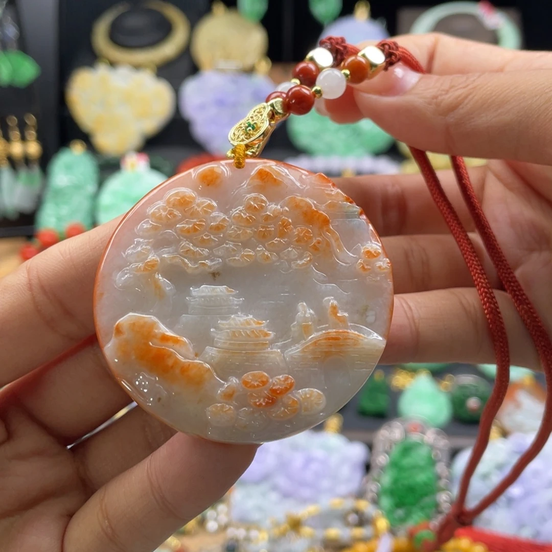 翡翠未镶嵌颈饰代编织