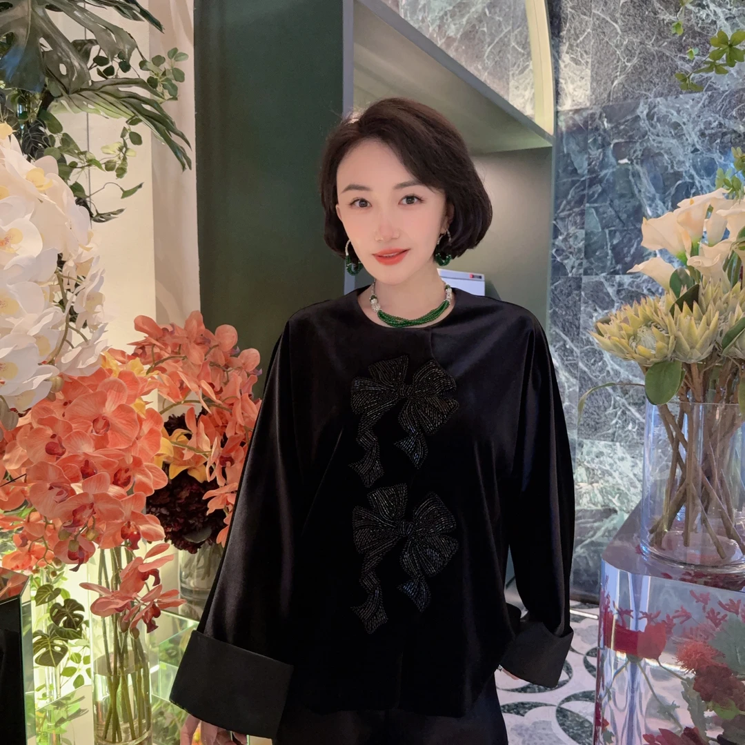 Betty Bairn【蝶宿】高端系列桑蚕丝刺绣外套24B-BW7186