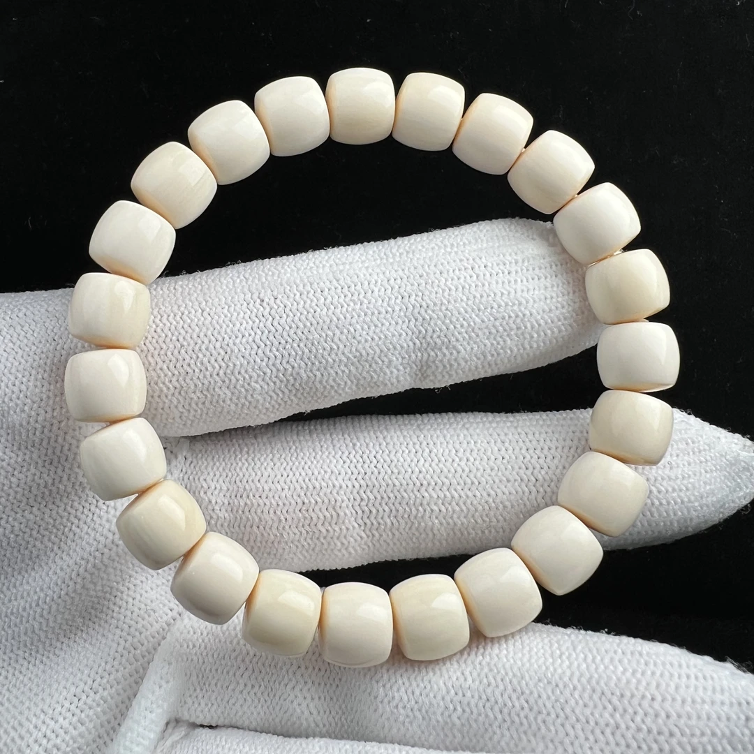 Q1032天然猛犸牙 直切手串 8.7*7.8支持鉴定 假一罚四
