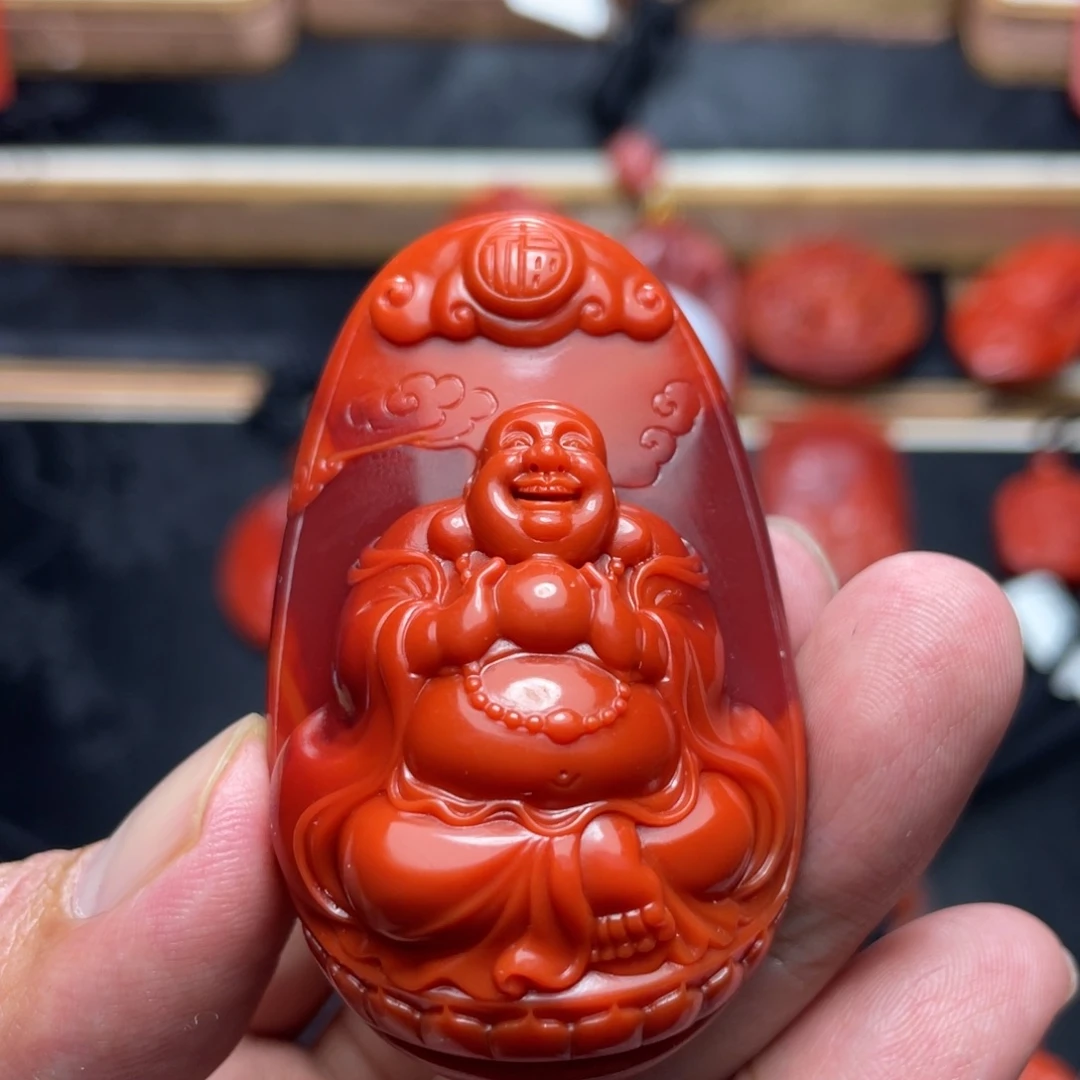 清***蒙南红玛瑙未镶嵌颈饰