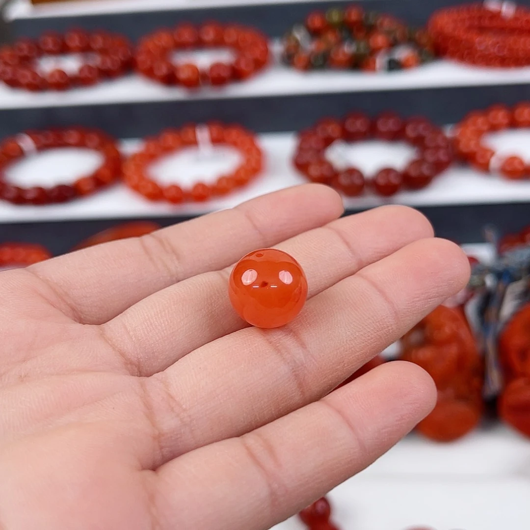 手链未镶嵌南红玛瑙开***子保山滴水洞单珠13mm