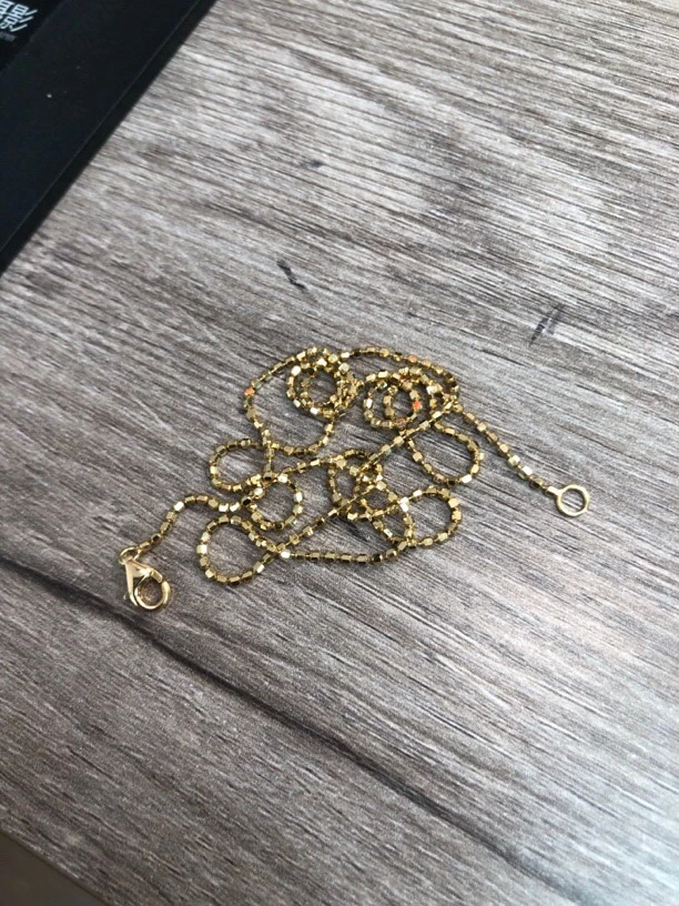 CFJEW 18k金素金项链