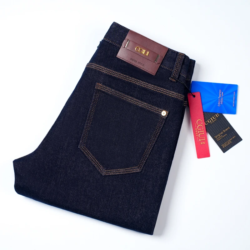 CGIUI|丹宁原色极简男士秋季厚款牛仔裤法式中腰高腰牛仔裤男款