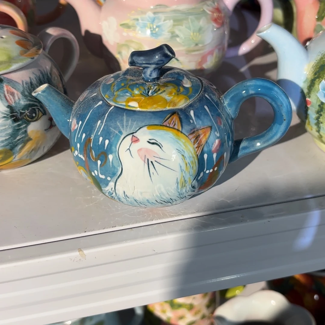 景德镇手绘高温釉下彩陶瓷茶具