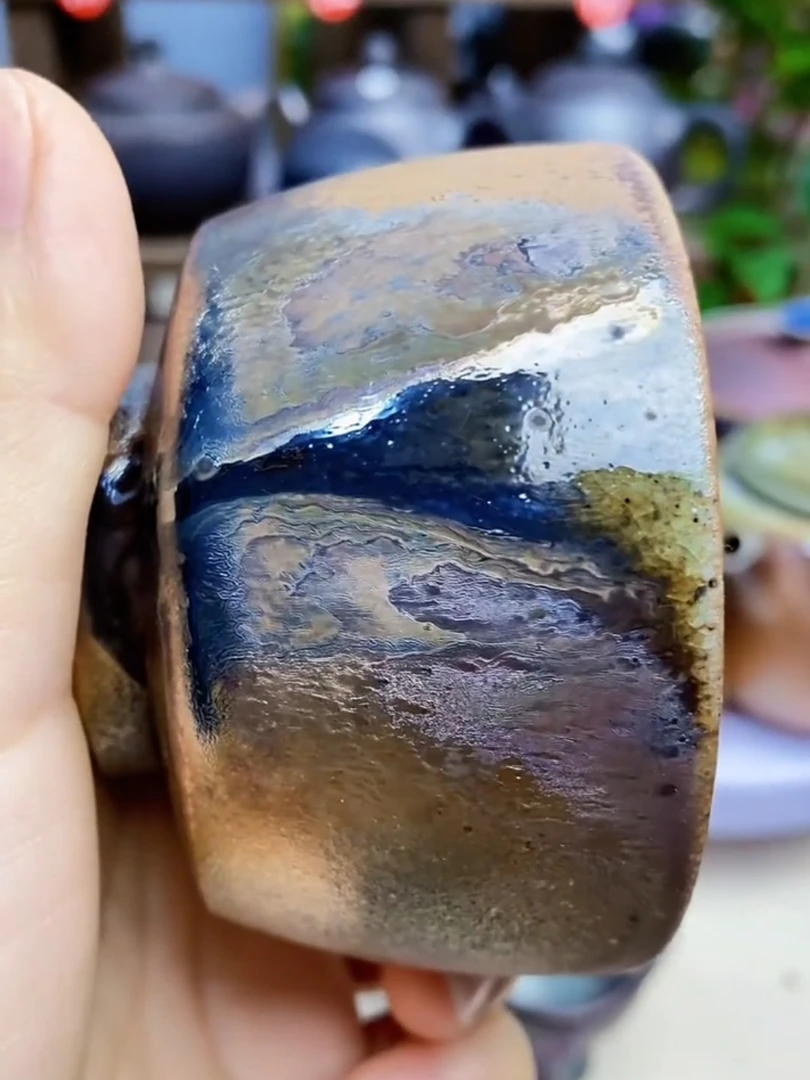 新品窑宝杯 纯柴烧裸烧主人杯侘寂风品茗杯柴烧杯