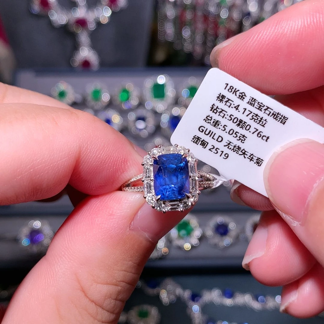 【闪购商品】蓝宝石戒指18K金镶嵌