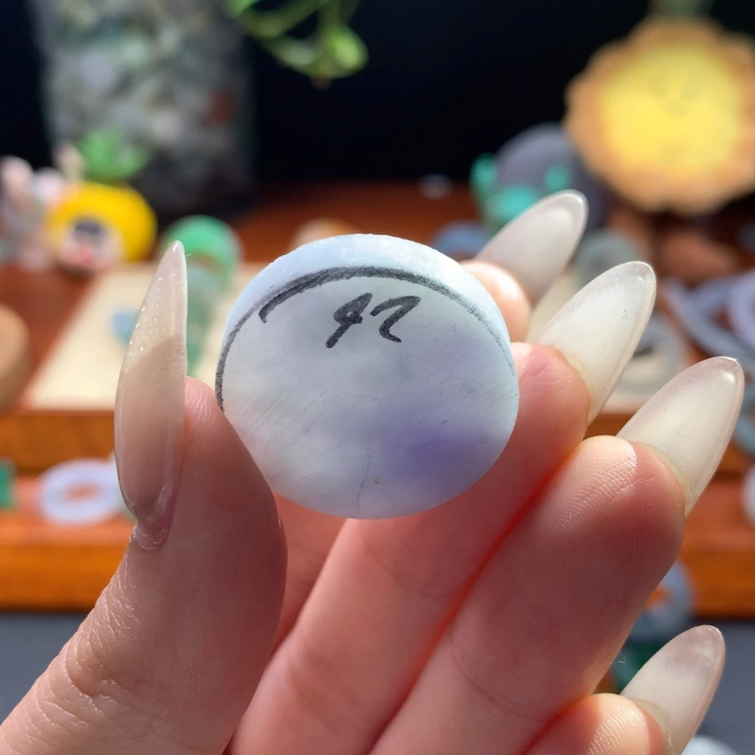 不***喵定制翡翠未镶嵌紫色圆牌