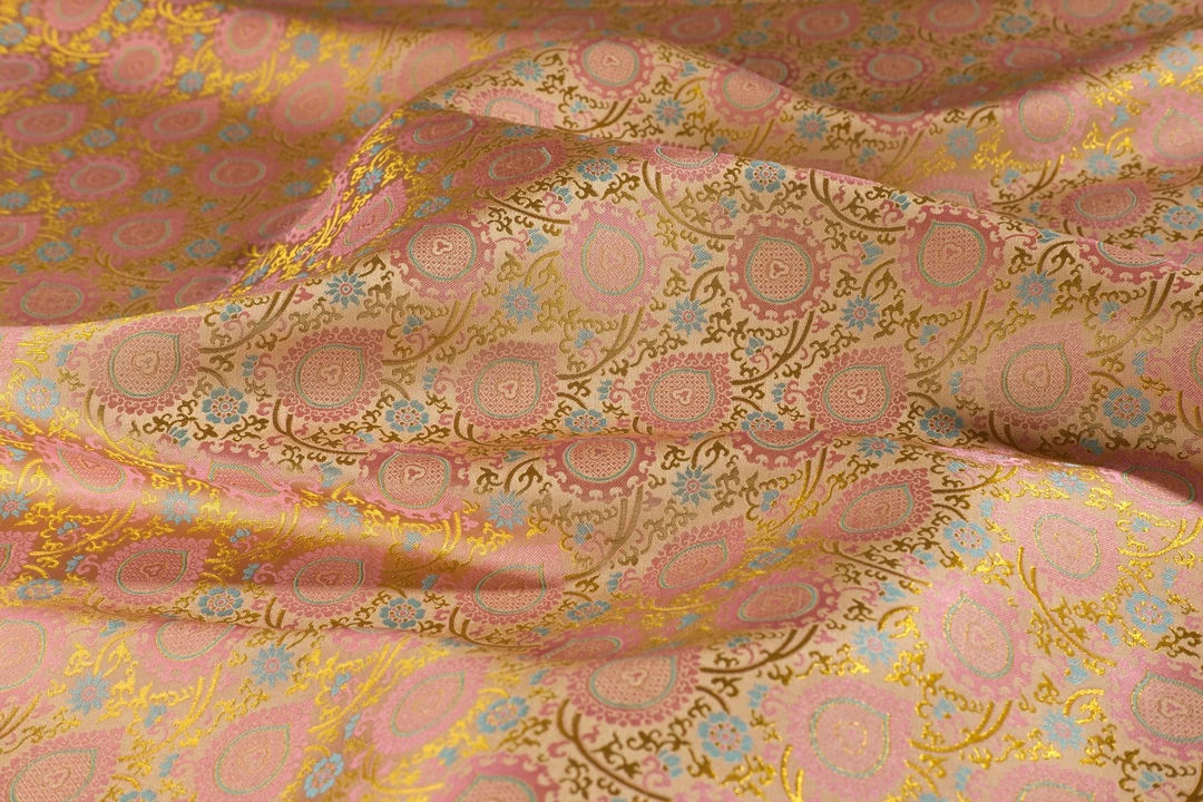 「如意宝相花」MuMu SILK 新宋锦桑蚕丝 140门幅 40姆米