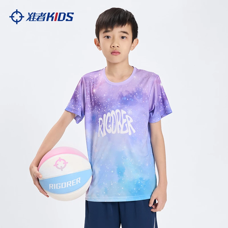 准者儿童数码印短袖T恤夏季儿童透气小学学生快干易洗
