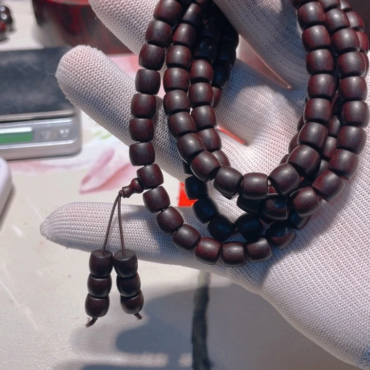 檀香紫檀（小叶紫檀）0809爆满金星108颗