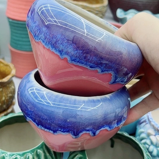 多肉绿植陶瓷花盆9.9包邮