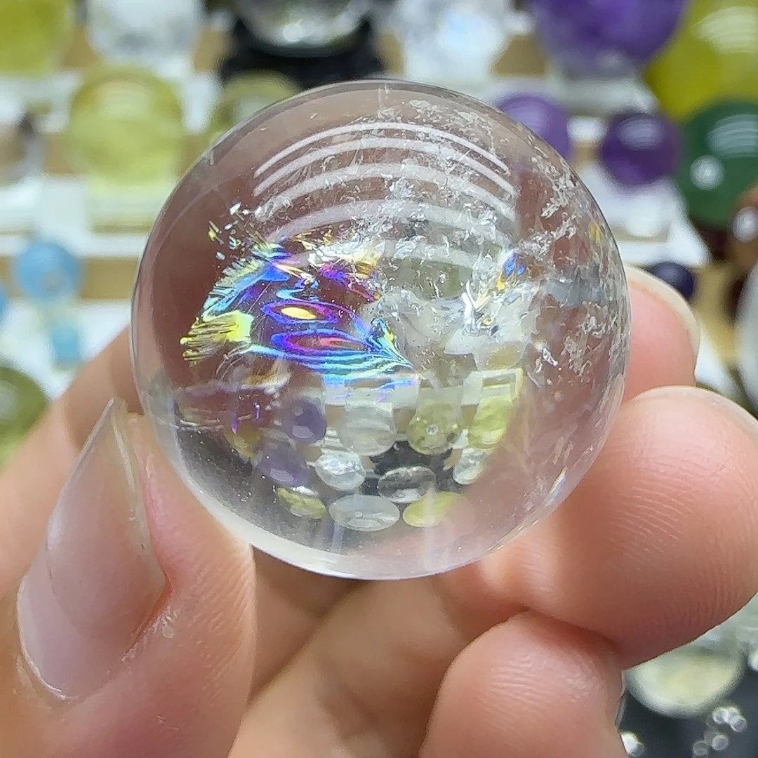 水晶珠宝半成品未镶嵌25.3mm