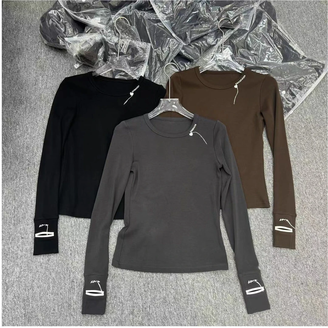 KIKI严选：96173-MT家欧洲站南油原创设计勾线装饰圆领打底衫