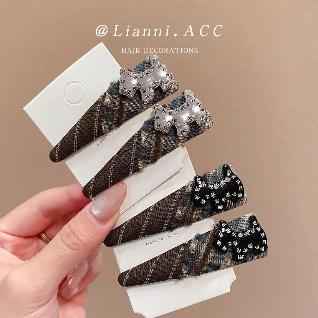 韩系气质小狗发夹女2025新款高级感侧边刘海夹时尚百搭碎发bb夹子