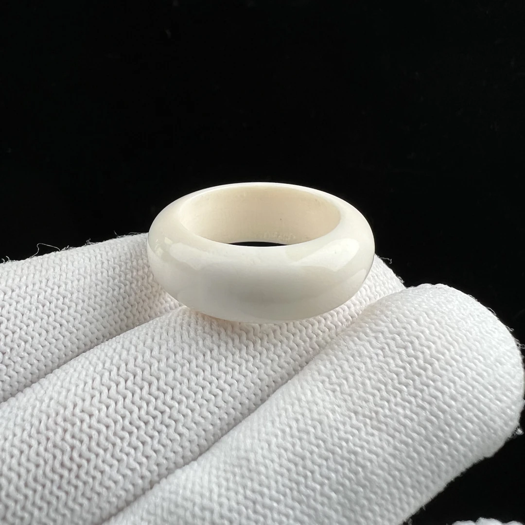 A3313天然猛犸牙 扳指 19.6*9.4mm支持鉴定 假一罚四