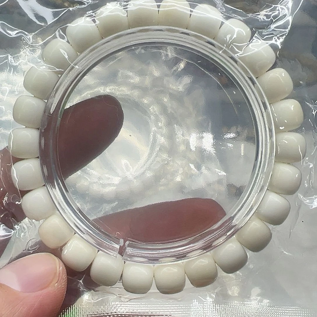 白玉菩提手串96白菩提单圈0.9