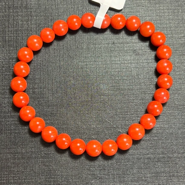 南红圆珠手串9.5g6mm+BM-11-21