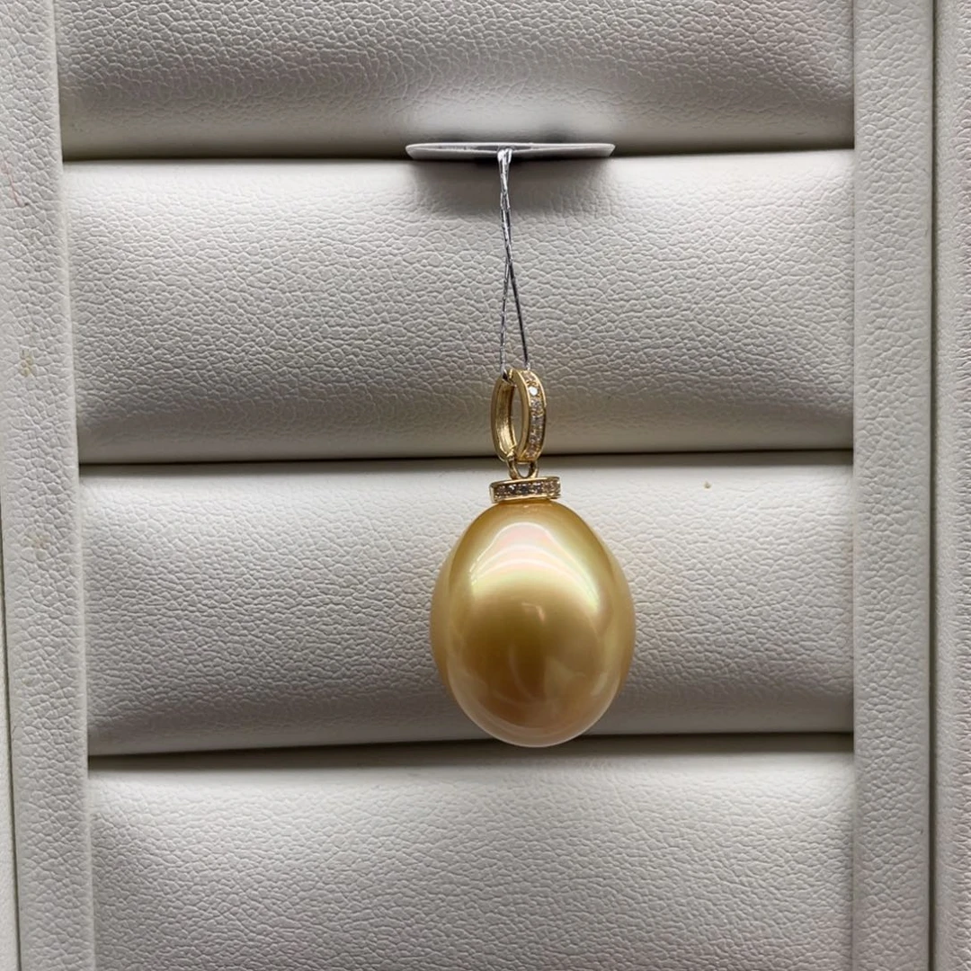 18K金镶嵌海水珍珠颈饰14.4mm