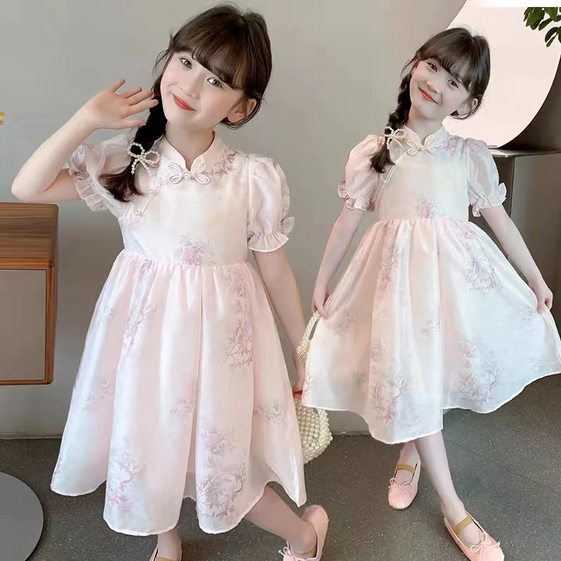 甜美风女童旗袍裙844