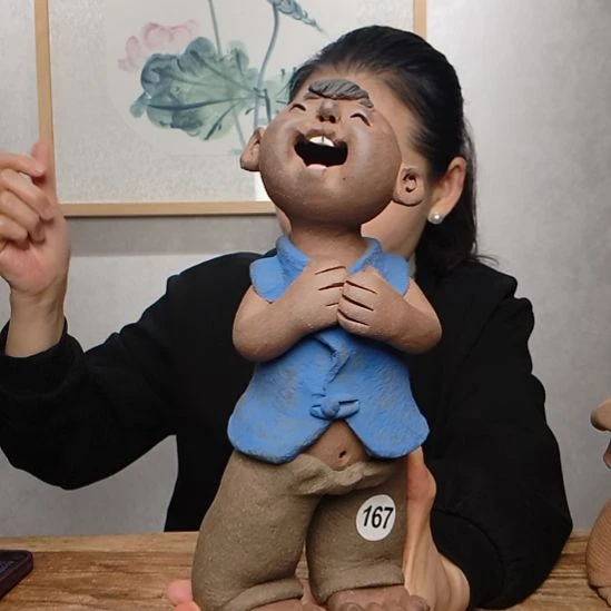 ****然粗砂不规则羲媧娃系列作品站男娃