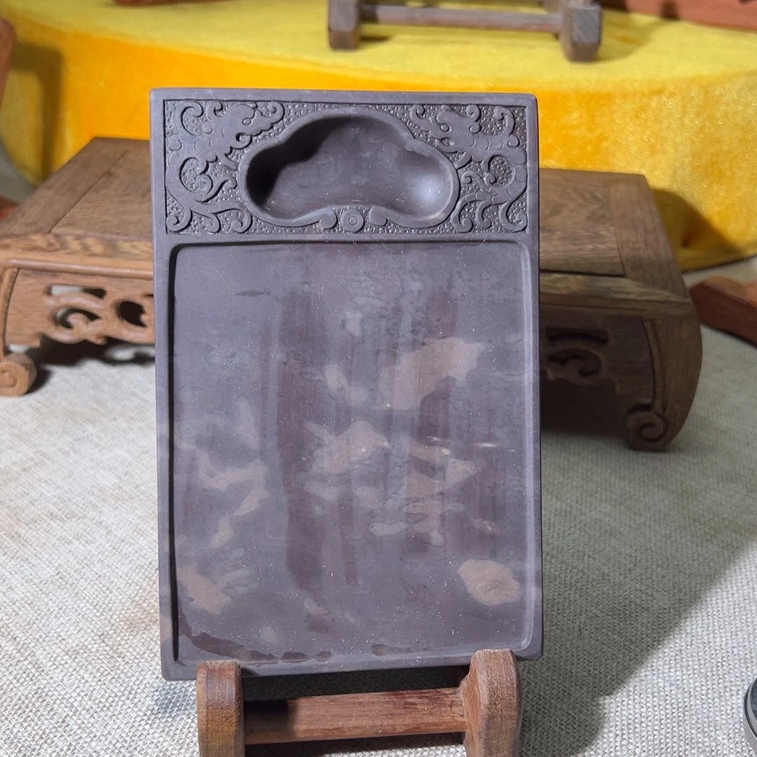 纯手工福利端砚包邮锦盒青花岩