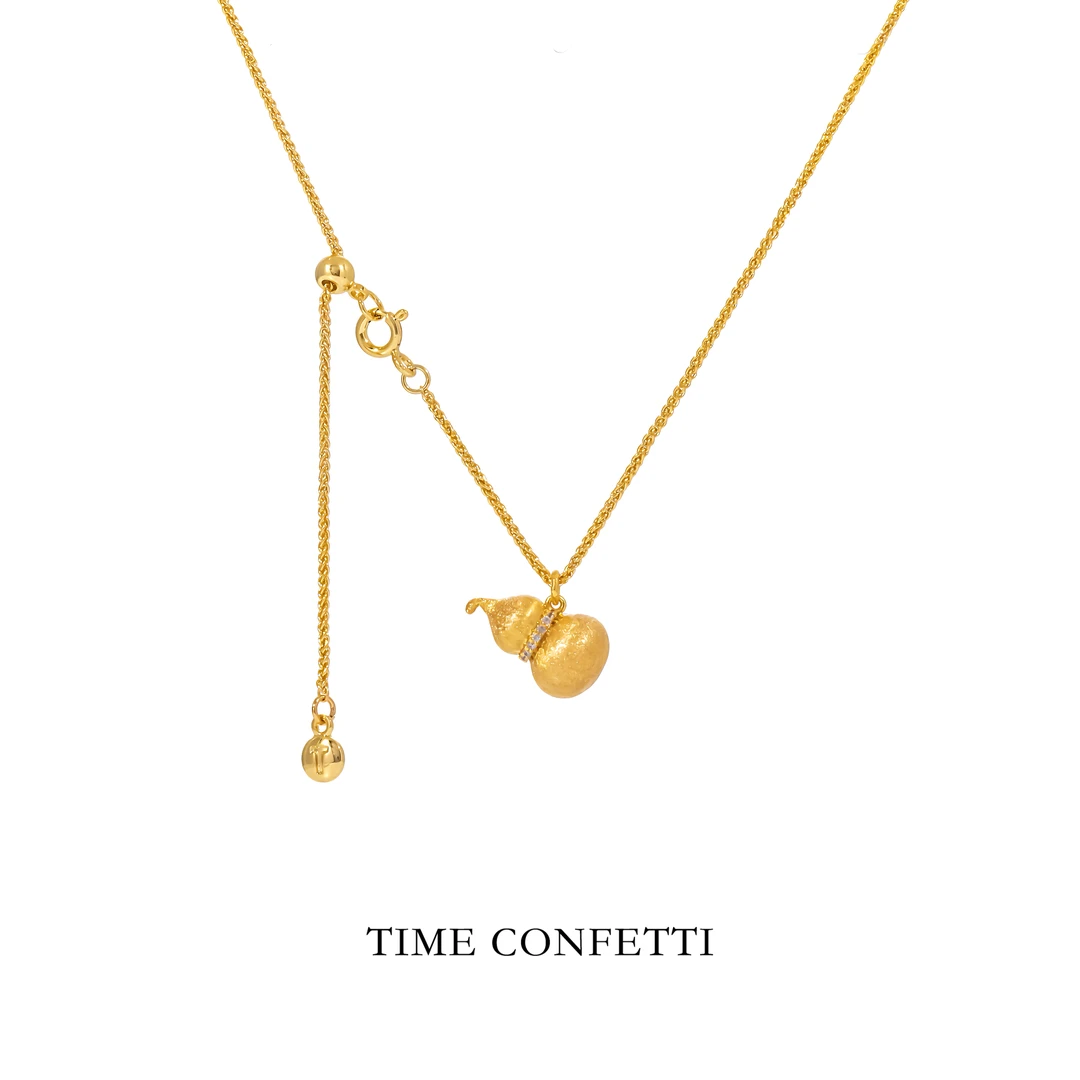 黄铜项链 镀K金【孙二娘】葫芦福禄-气质百搭精致项链TC 11224