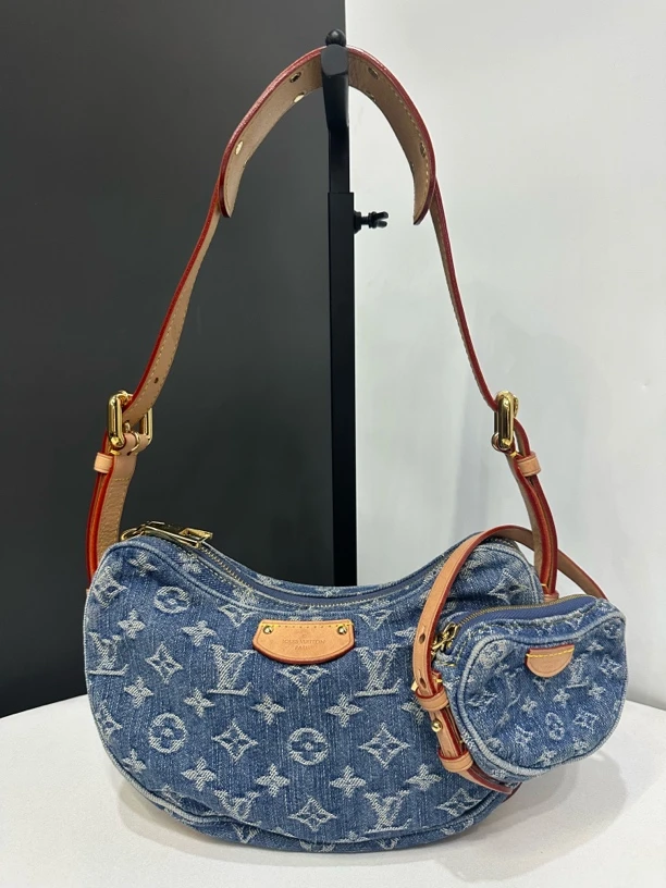 95新 LouisVuitton/路易威登 牛仔丹宁子母豌豆包23cm/JJ5071107