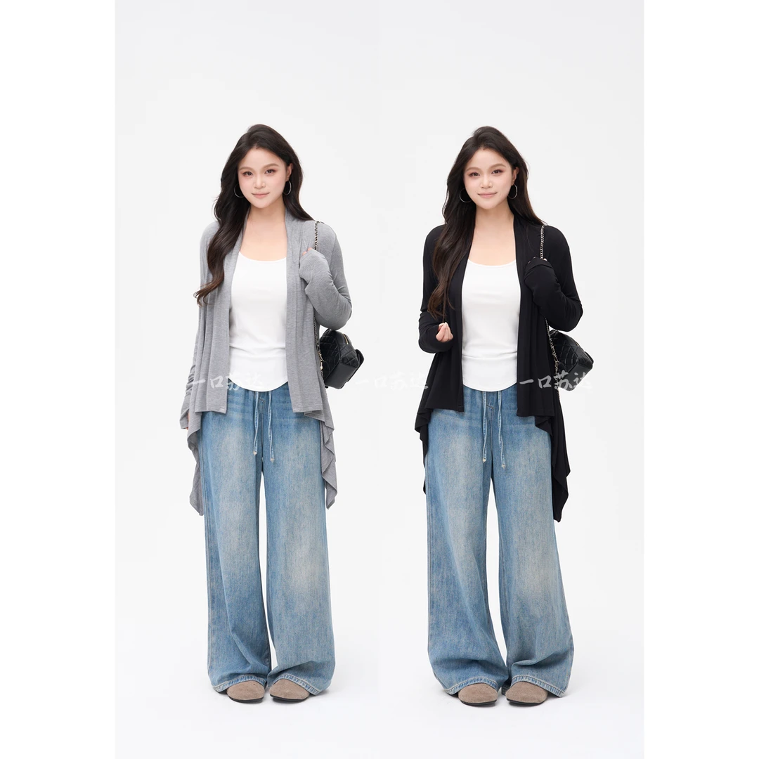 一口苏达藏肉开衫 松弛感慵懒风韩系ins夏季遮肉显瘦百搭时尚开衫