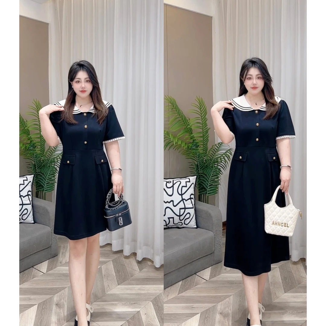 【玲胖胖 繁花漫步】新款宽松时尚百搭女显瘦大码连衣裙LPP61543