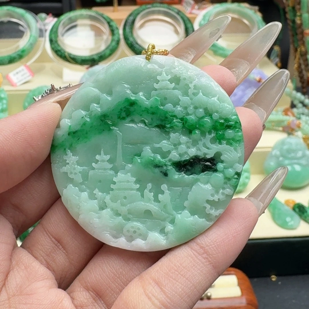 翡翠未镶嵌颈饰翡翠吊坠