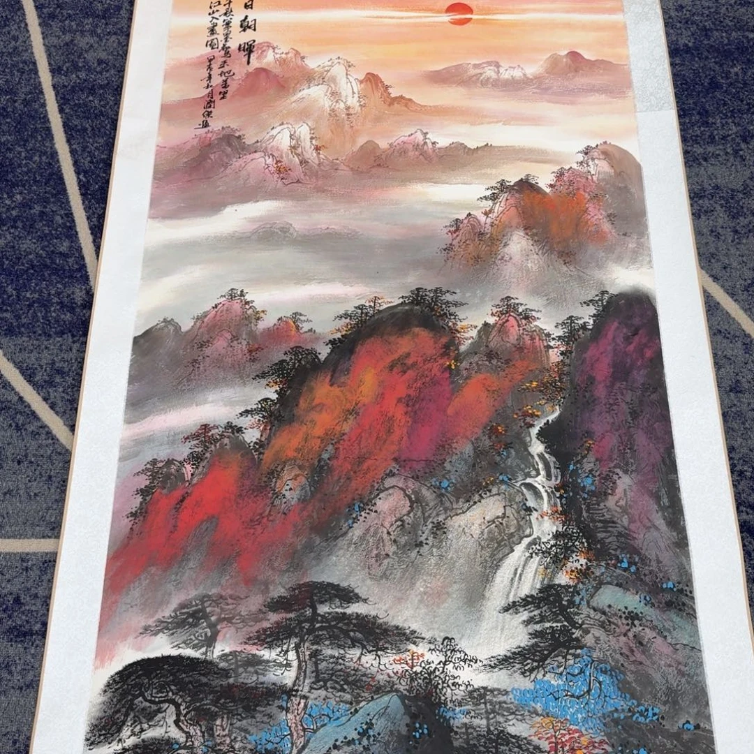 国画纯手绘山水花鸟