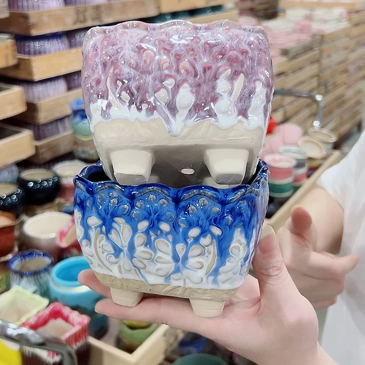 有孔，满10元发货多肉陶瓷花盆