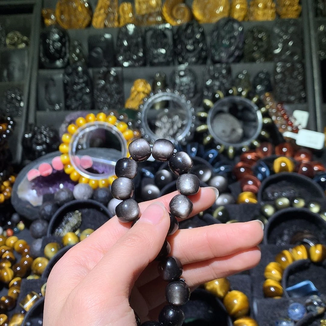 黑曜岩手链未镶嵌෴***෴