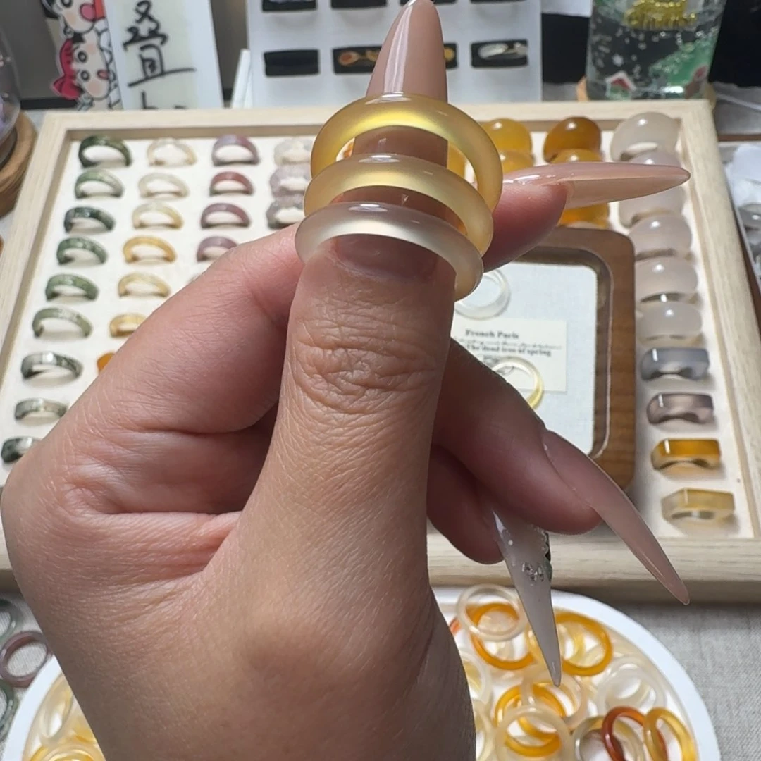 未镶嵌戒指玛瑙/玉髓836港15福利二送一