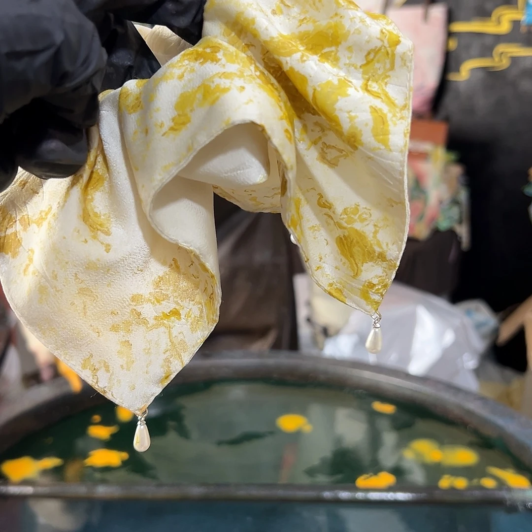 745珍珠发圈碎金金色