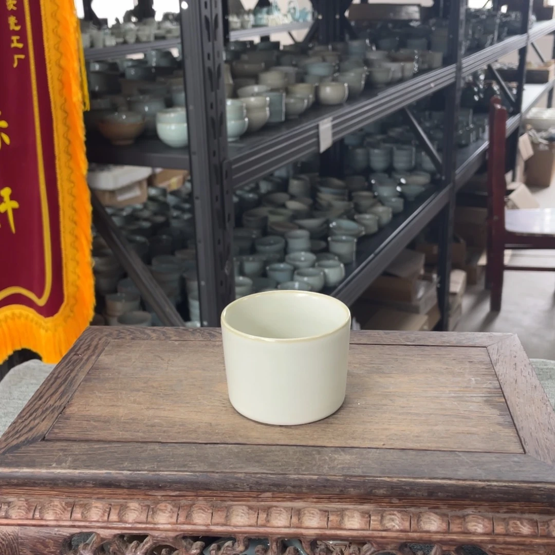 其他月白釉扳指杯