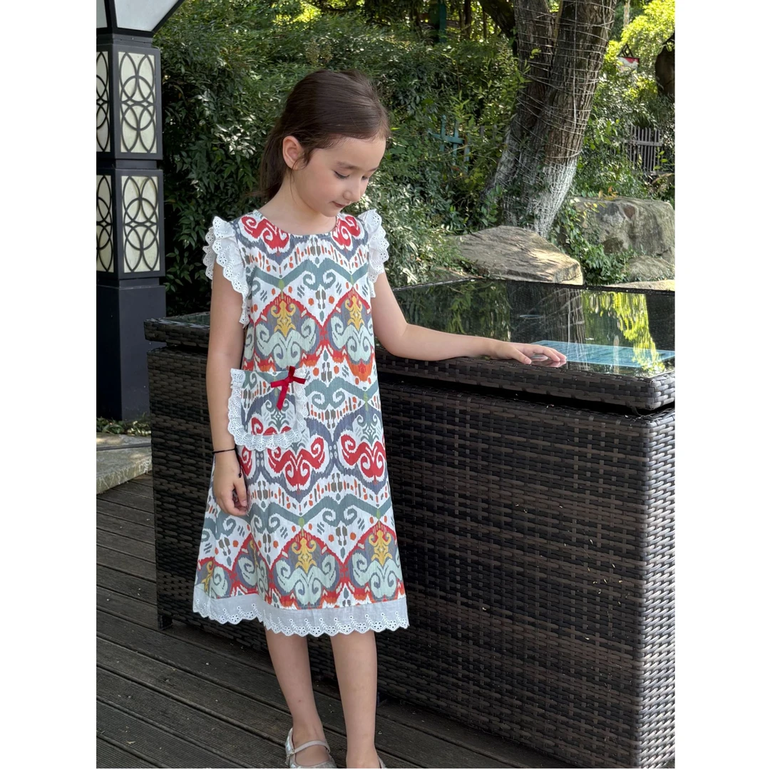 LIWANAY/黎婉娜新款艾特莱斯夏季新款蕾丝复古连衣裙  #25050014#