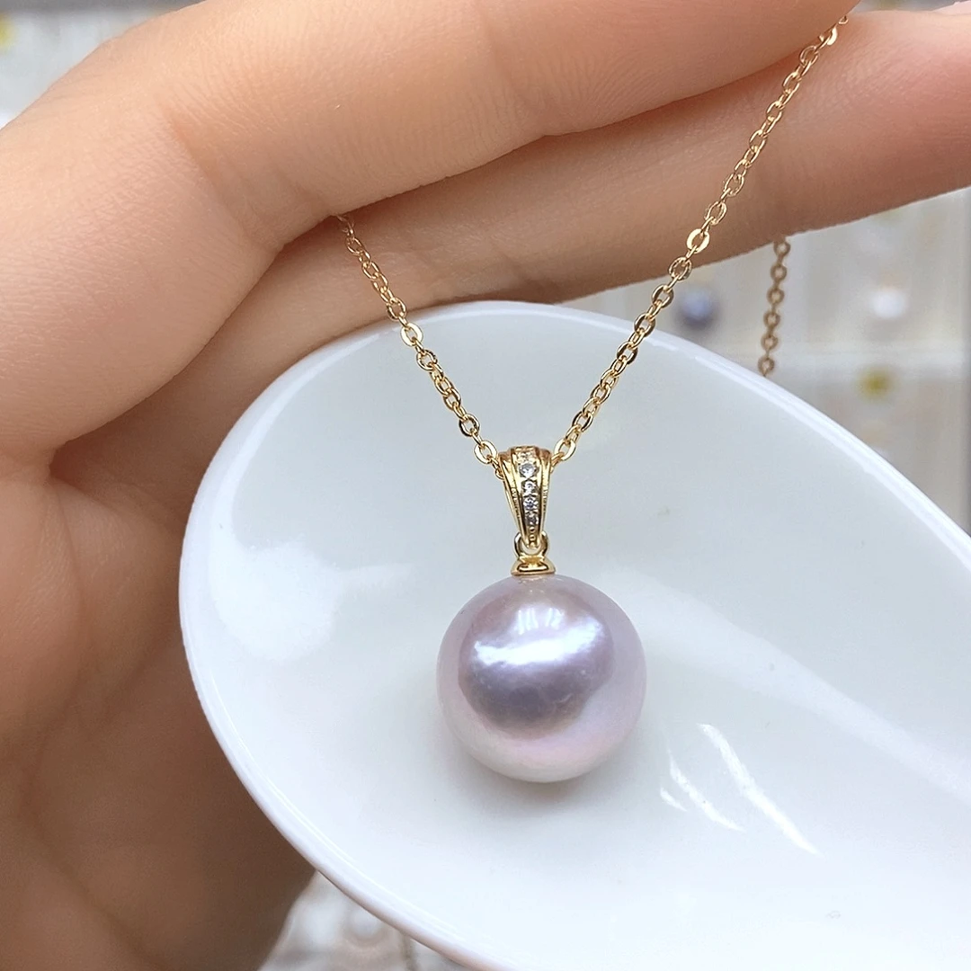 淡水珍珠银S925镶嵌颈饰