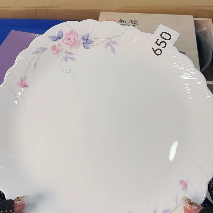 中古物品 默认微瑕很好看的盘子
