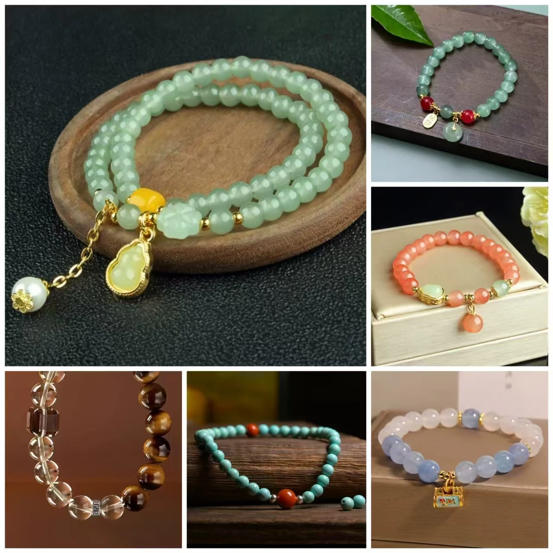 【如意】拍一拆8 天然玛瑙玉石水晶DIY设计款手串手链多样性发