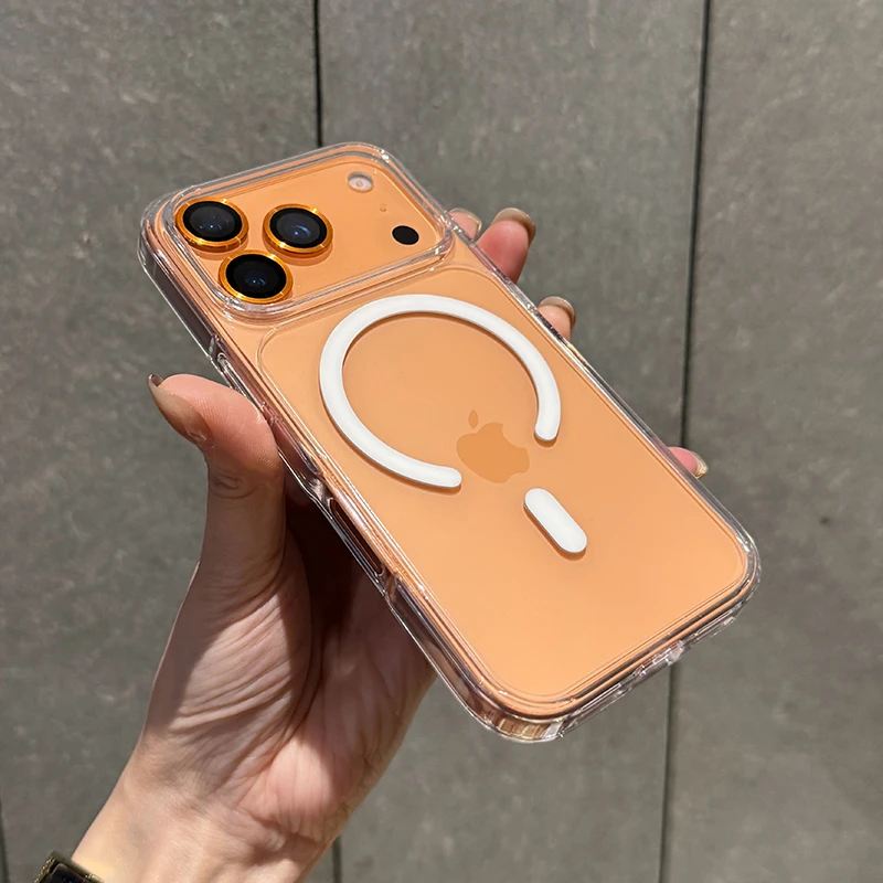 适用苹果17promax手机壳iPhone17pro超薄pro保护壳套透明磁吸