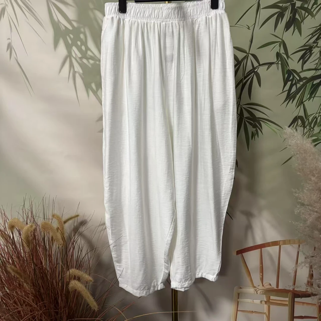 705透气大码女装哈伦裤夏季遮胯显瘦九分萝卜裤子