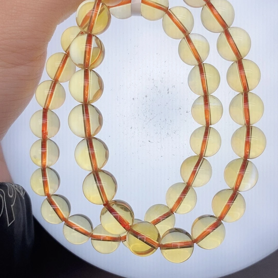 水晶手链未镶嵌19黄水晶9mm多样性发其一