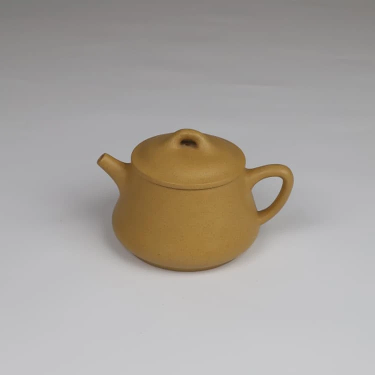 壶楼古居+影瓢壶+180CC+黄龙山原矿段泥+半手工制+神飚紫砂艺术馆