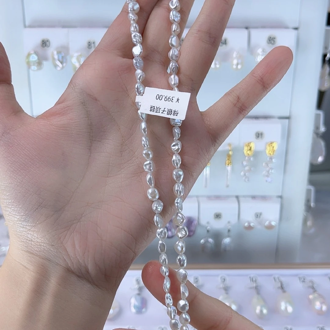 淡水珍珠未镶嵌项链?**?