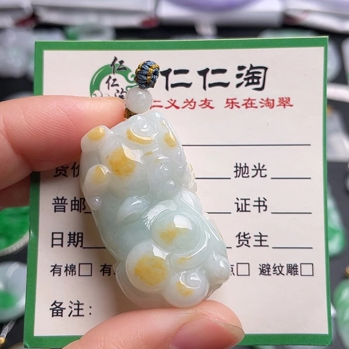 翡翠未镶嵌颈饰貔貅