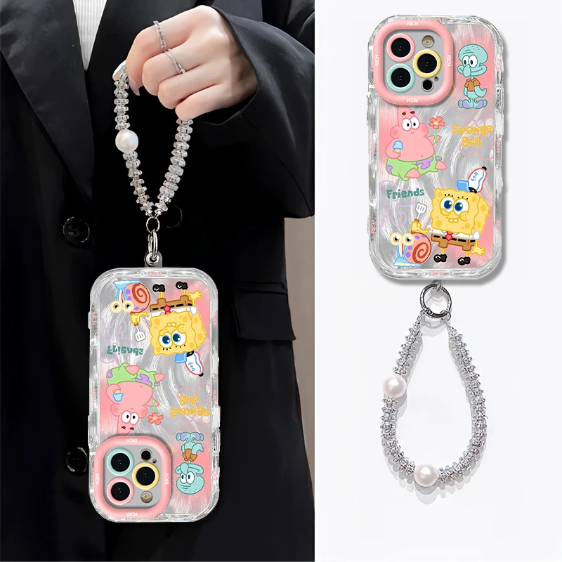 海绵宝宝适用苹果15/16promax手机壳vivo华为mate70小米14/13动画