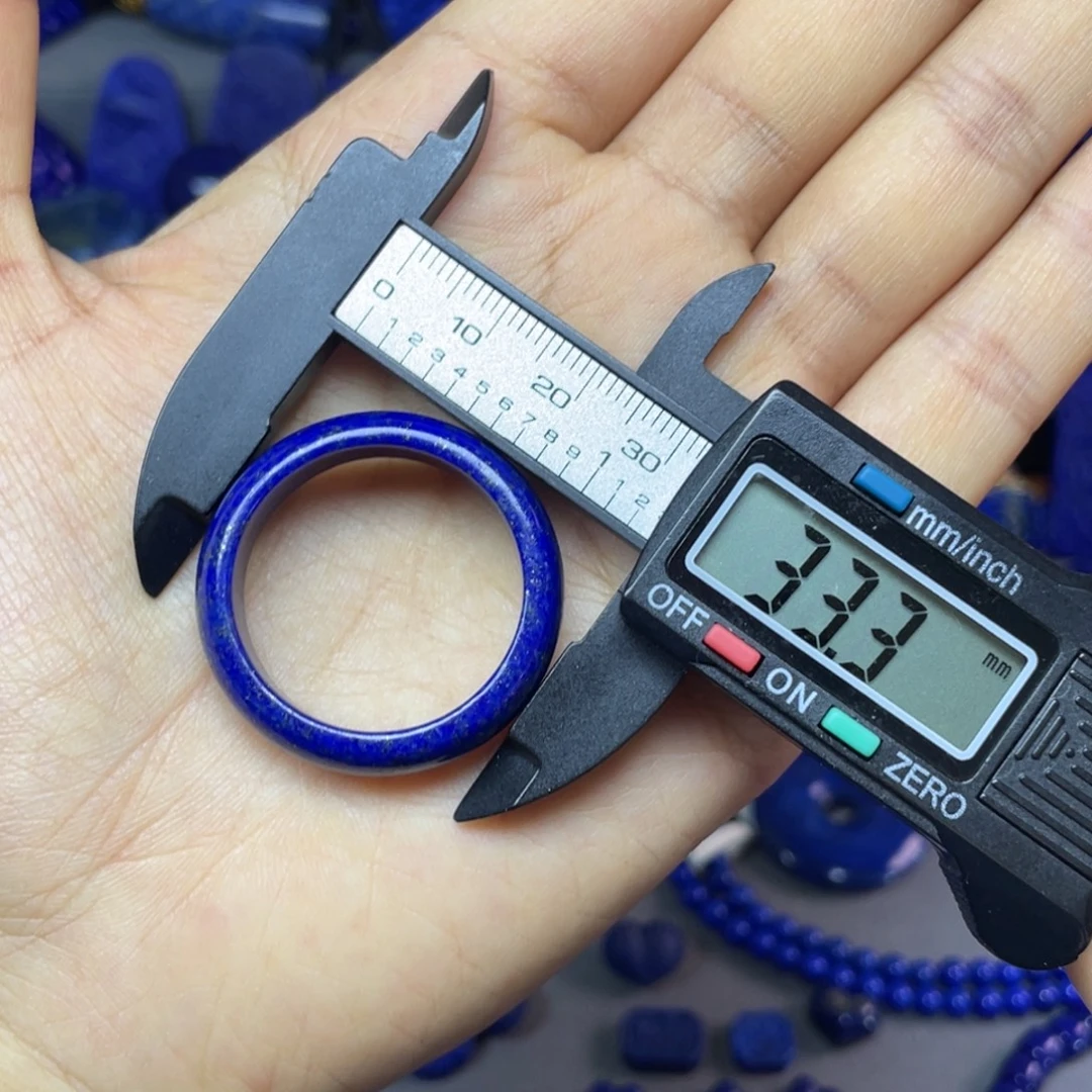 青金石未镶嵌25mm内径指环