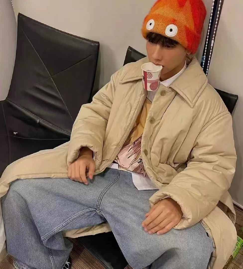 【森林推荐】冰火人渐变毛线帽复古可爱卡通保暖针织帽冬毛线套头帽